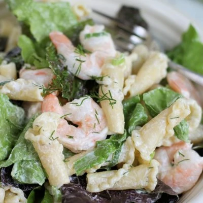 cucumber ranch shrimp pasta salad