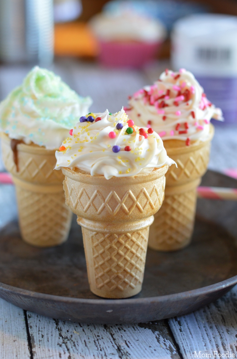 Ice Cream Cone Cupcakes - Easy Party Dessert
