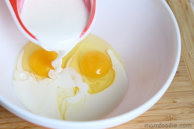 eggs and cream for quiche