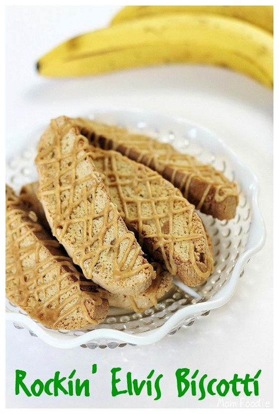 banana Peanut Butter biscotti cookies