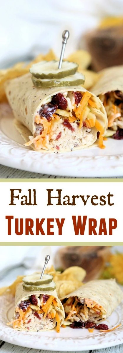 Fall Harvest Turkey Wrap - New England fall harvest flavors with maple honey turkey in a wrap