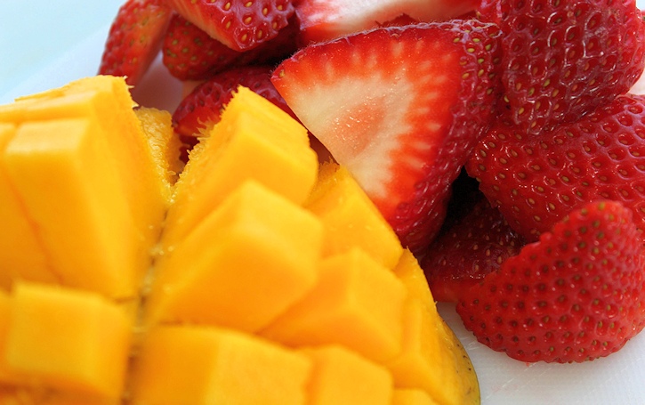 fresh strawberry mango smoothie fruit