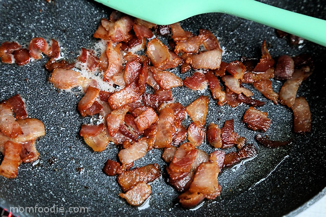 frying bacon bits