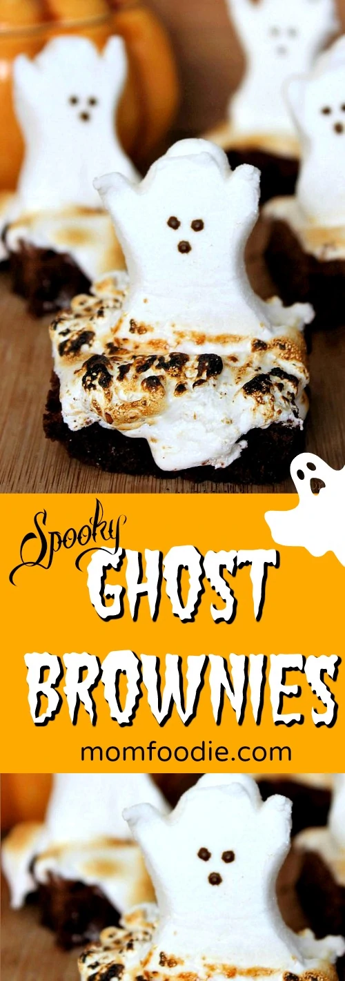 Ghost Brownies Halloween Treats - Kids will love these spooky ghost brownies!