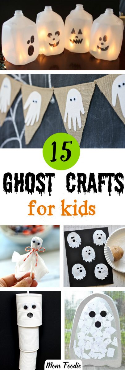 Halloween ghost crafts for kids - easy Halloween crafts kids will love doing that feature spooky ghosts.