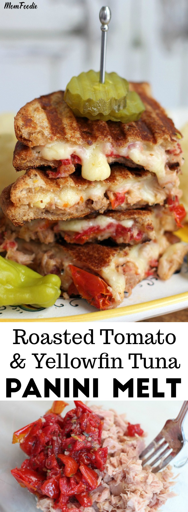 Gourmet Tuna Melt - Roasted Tomato and Yellowfin Tuna Panini Melt