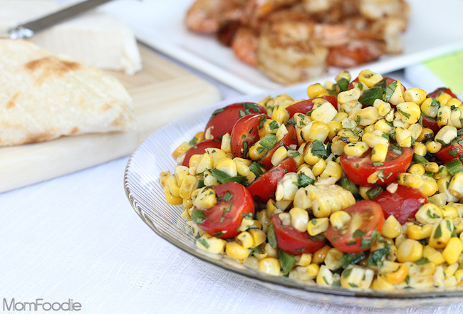 grilled corn and tomato salad