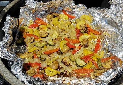 grilled pesto vegetables