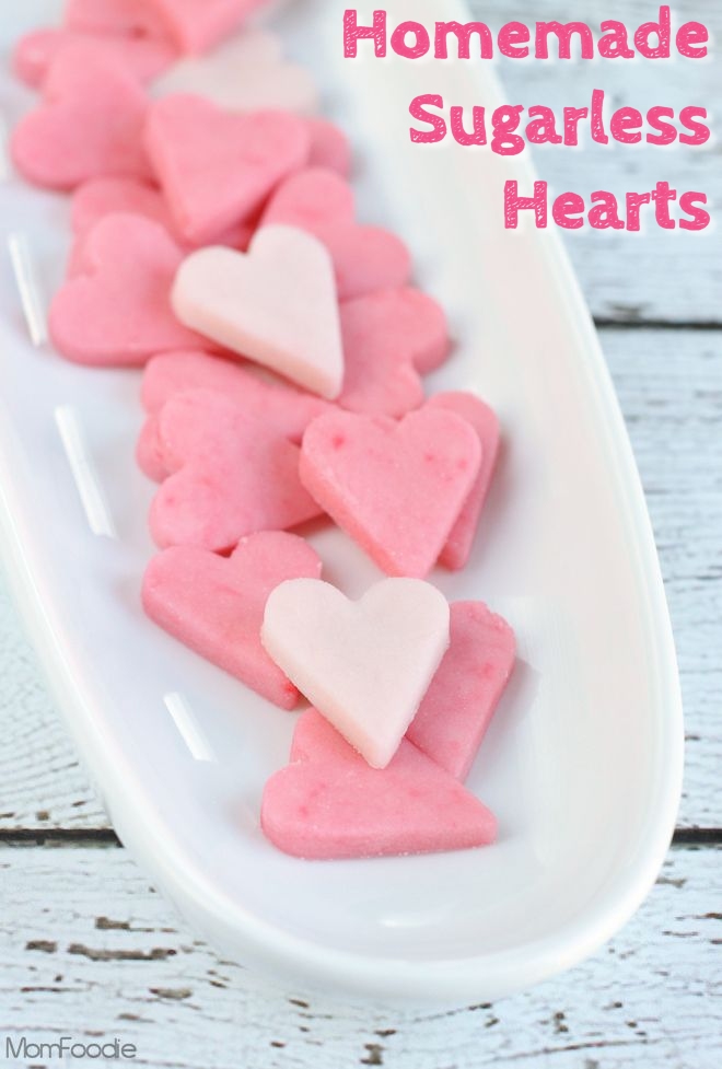 Homemade Sugarless Heart Mints (2 calories each)