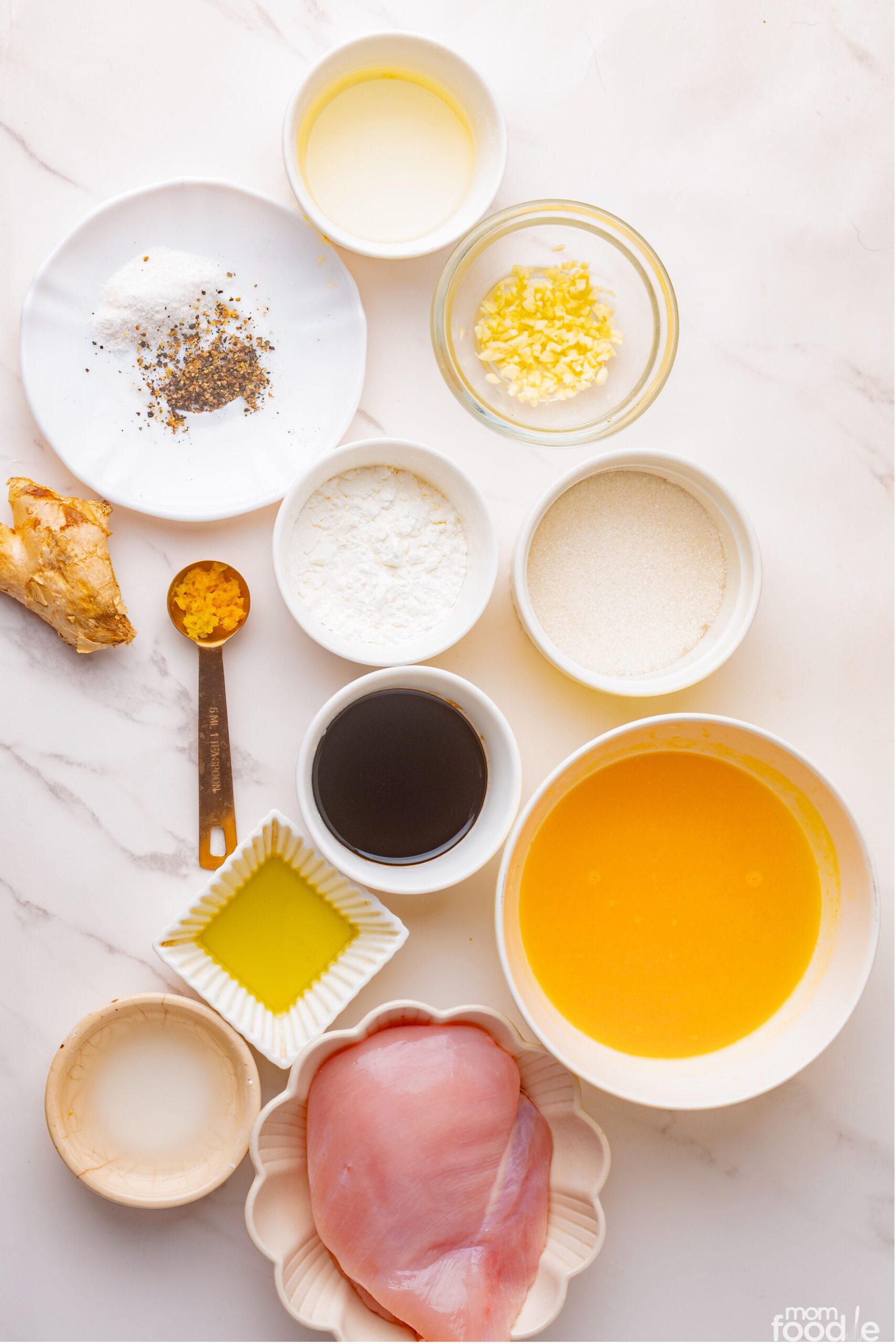ingredients crispy orange chicken