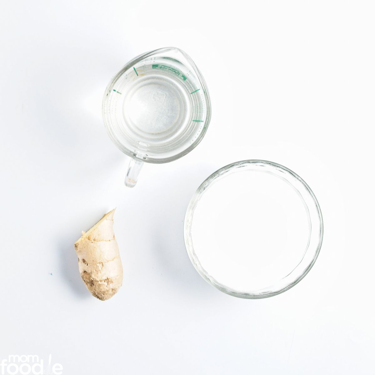 ingredients for ginger simple syrup