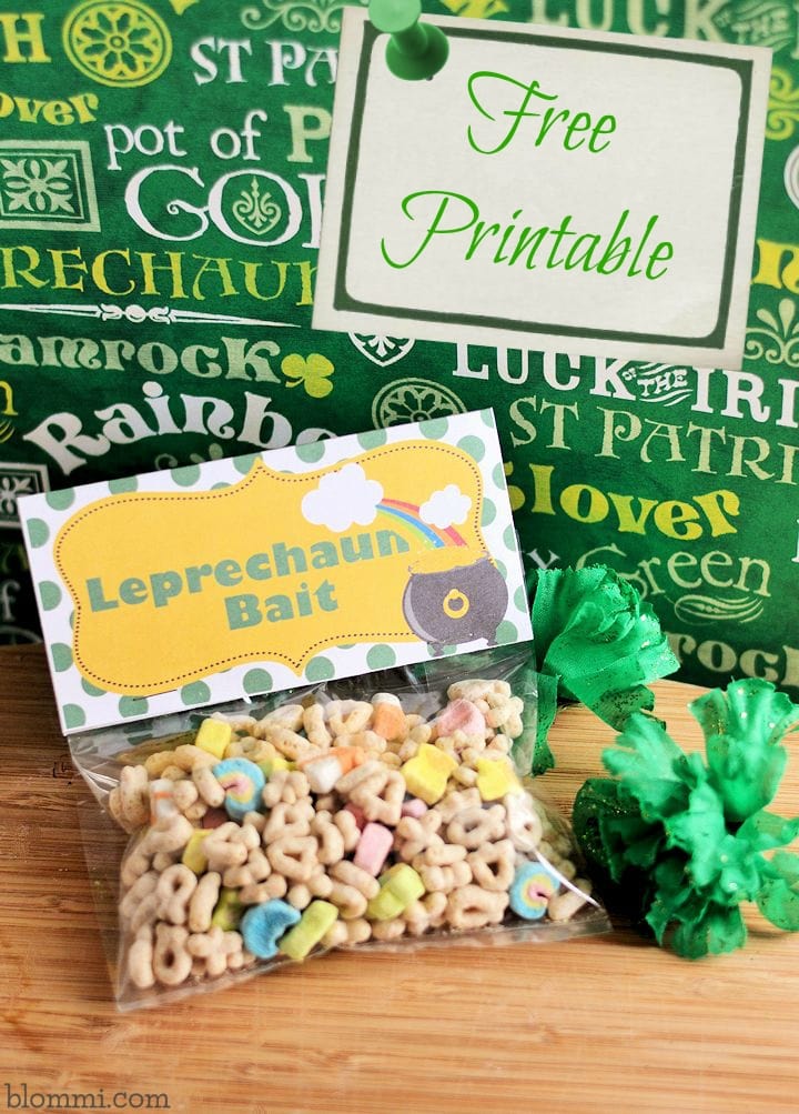 St Patricks Day Leprechaun Bait free printable labels