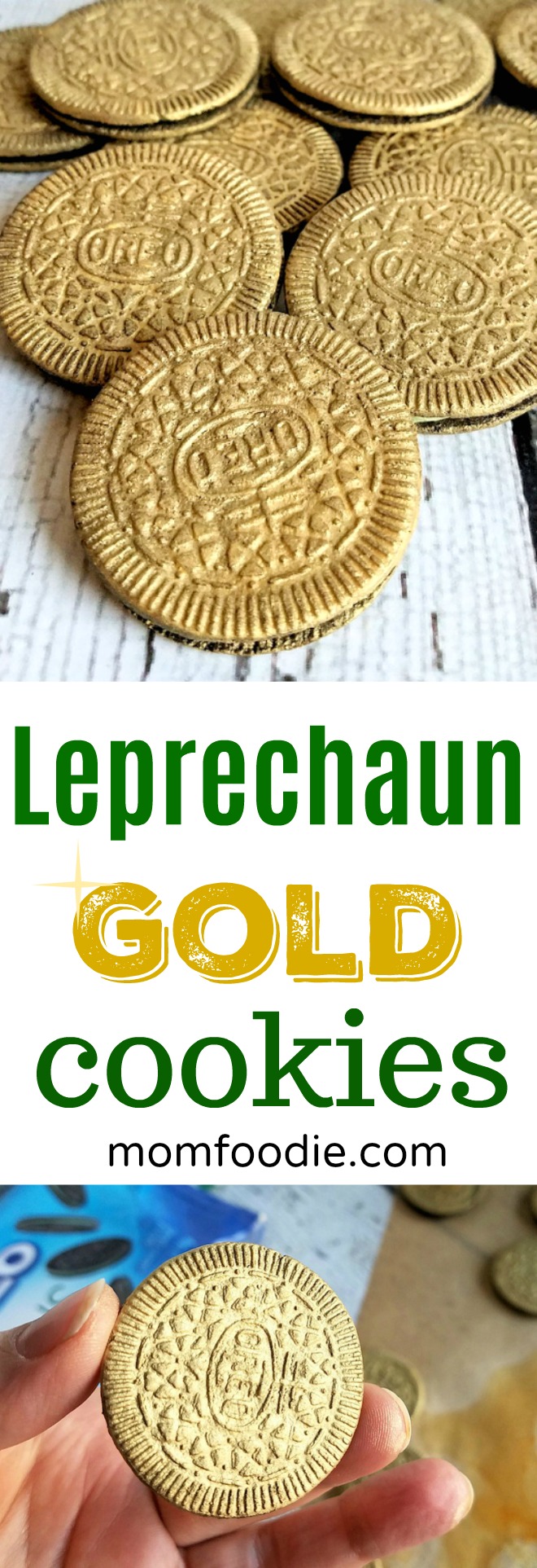 Leprechaun Gold St Patricks Day Cookies #stpatricksday #leprechaun #cookies #stpatricks #oreos