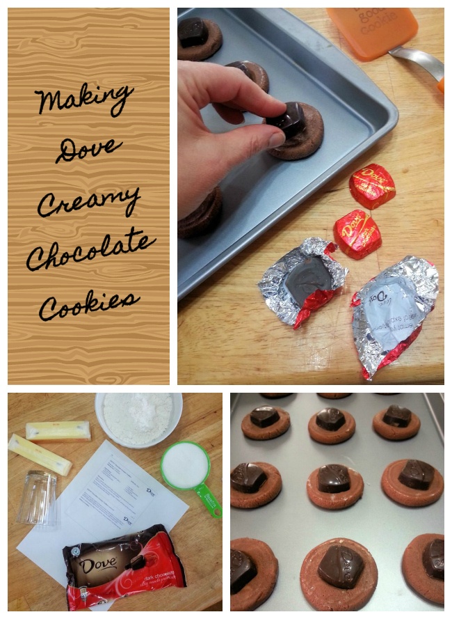 making chocolate cookies