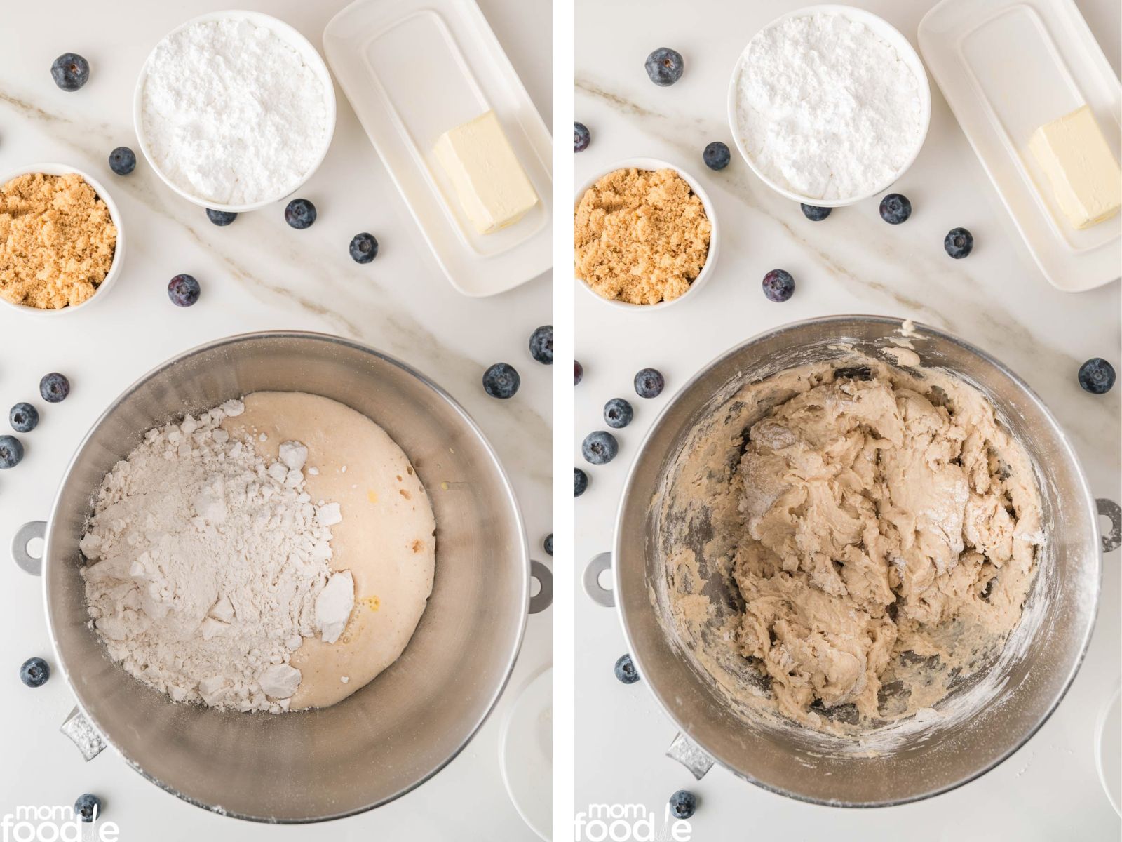 making sweet dough for cinnamon rolls