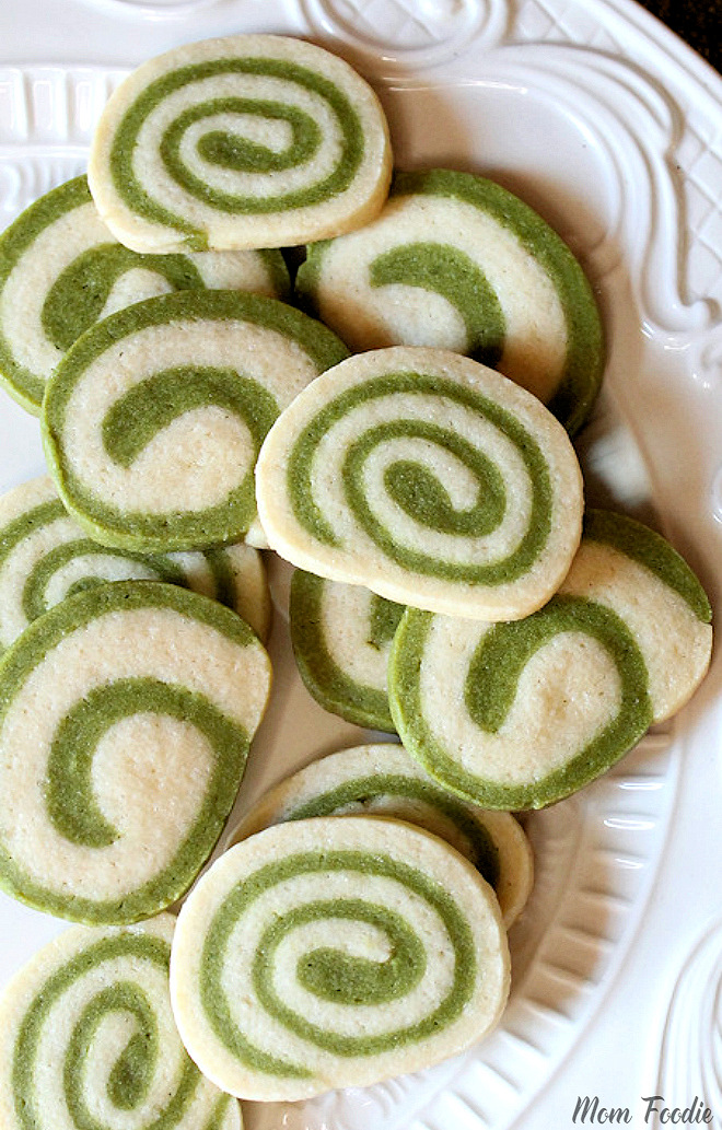 Matcha Green Tea Cookies Recipe - Spiral Cookies