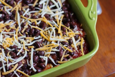 black beans in casserole