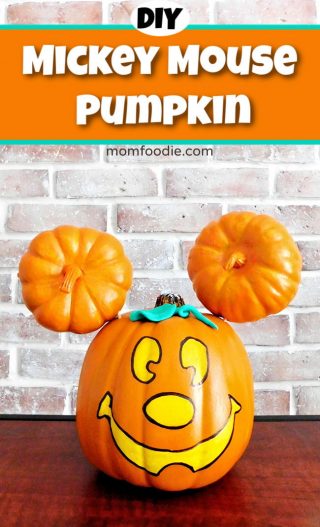 Mickey Mouse Pumpkin - DIY Painted Mickey Jack-o-Lantern - Mom Foodie