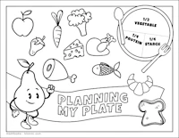 nutrition coloring page pdf