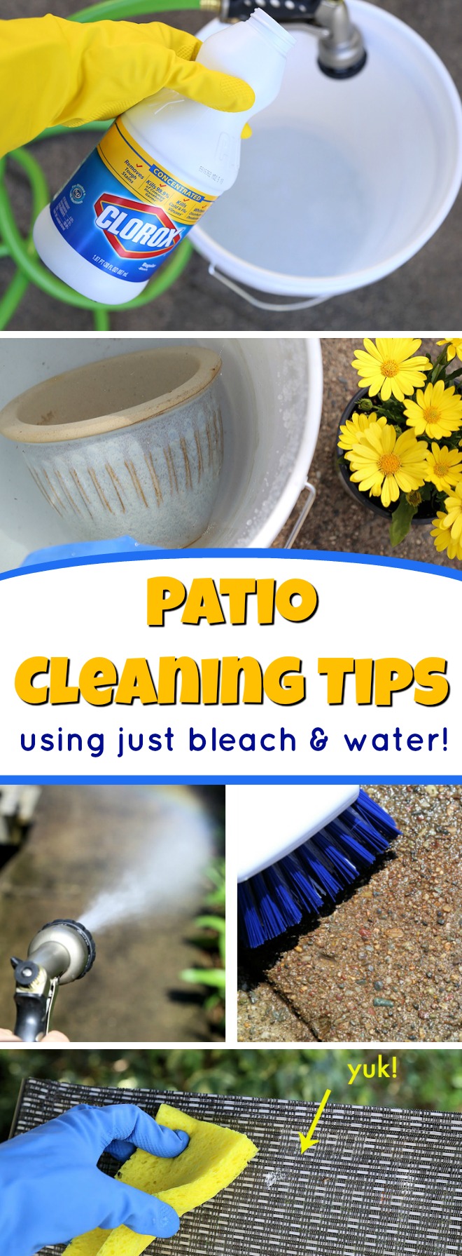 Patio Cleaning Tips : easy cleaning and disinfecting of patio, furniture and accessories 