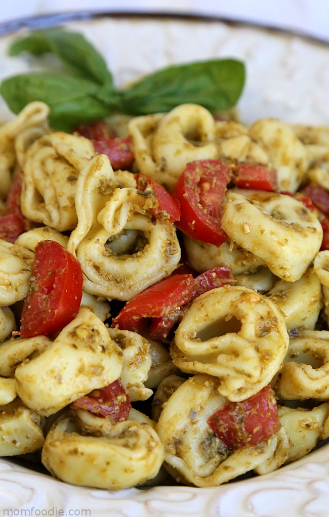 Pesto Tortellini Salad - An Easy Tortellini Pasta Salad - Mom Foodie