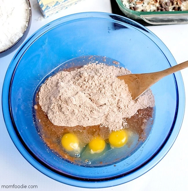 cake mix oil eggs and water