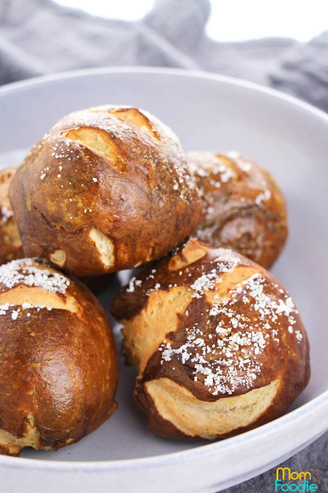 Pretzel Rolls Recipe Mini Pretzel Buns, Great for Sliders! Mom Foodie