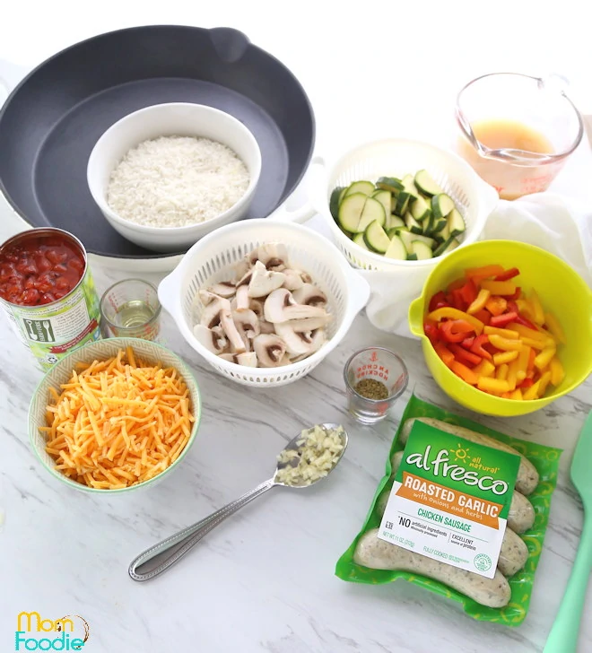  ingredients for the Italian chicken sausage recipe