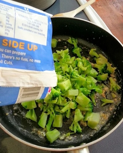 saute broccoli in garlic butter