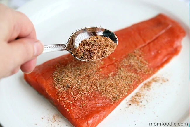 seasoning blacked salmon filet