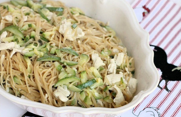 serve the creamy angel hair pasta