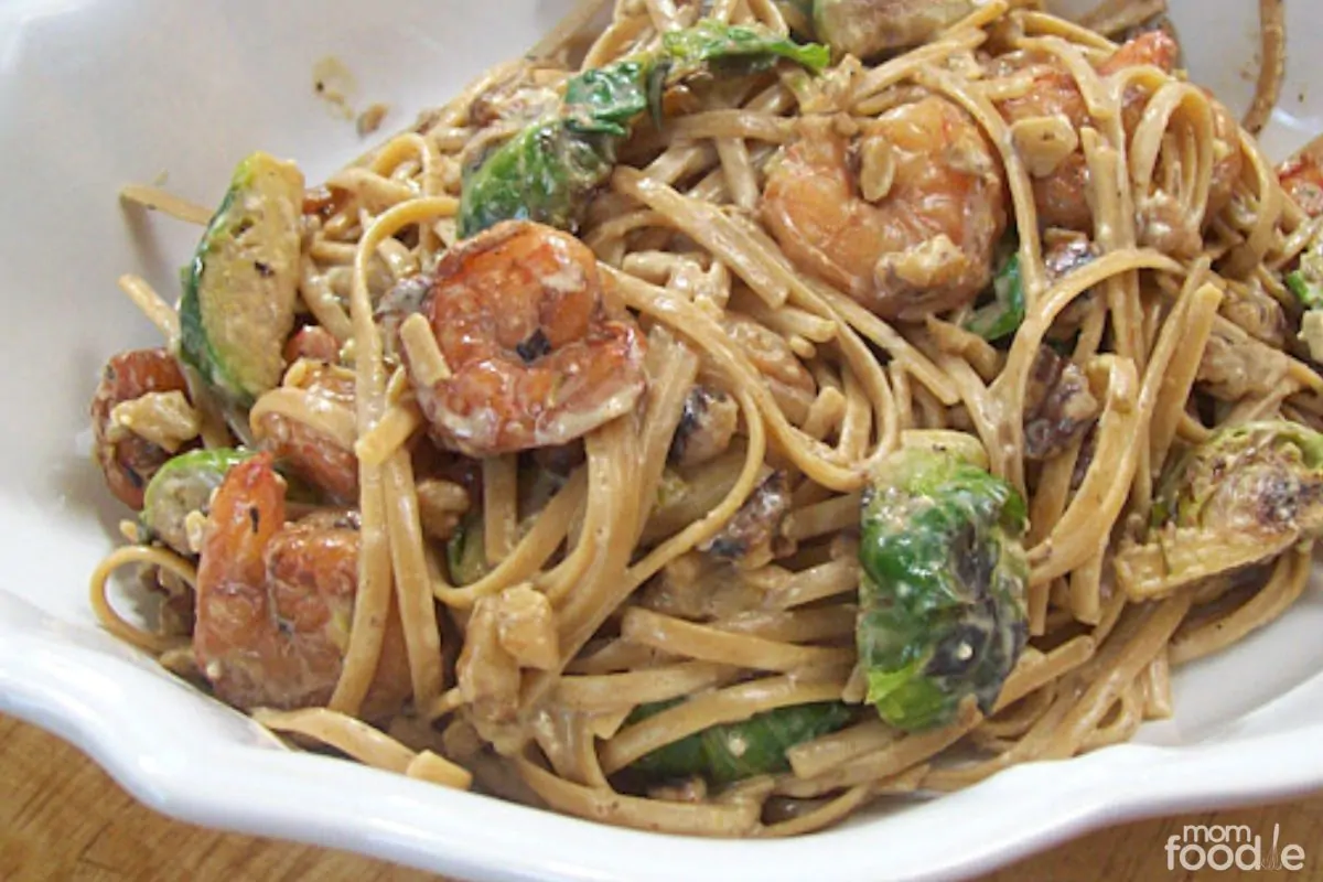 shrimp and brussel sprout pasta recipe