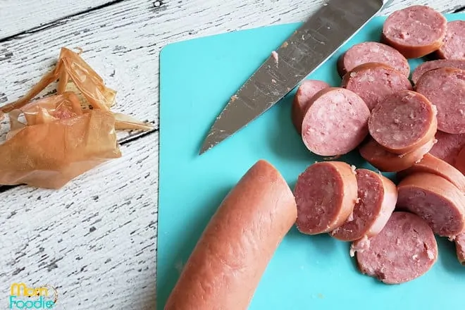 slicing the sausage