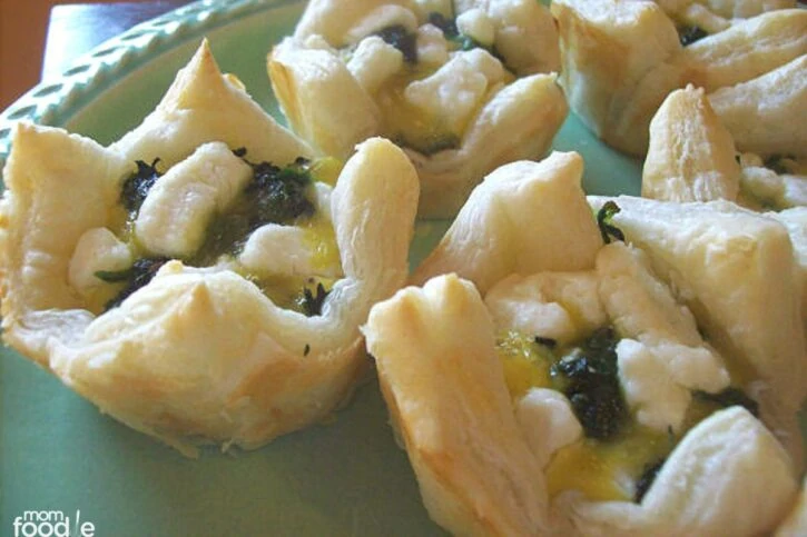 spinach goat cheese egg puff pastry appetizers