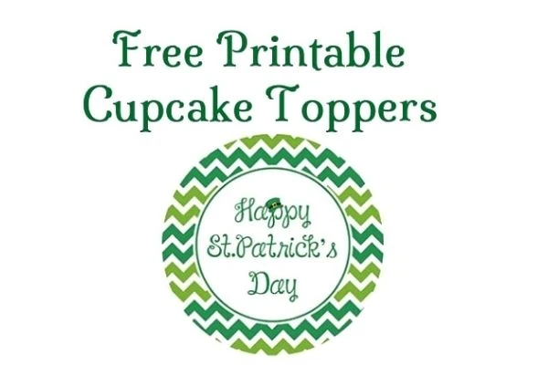 St Patricks day cupcake toppers