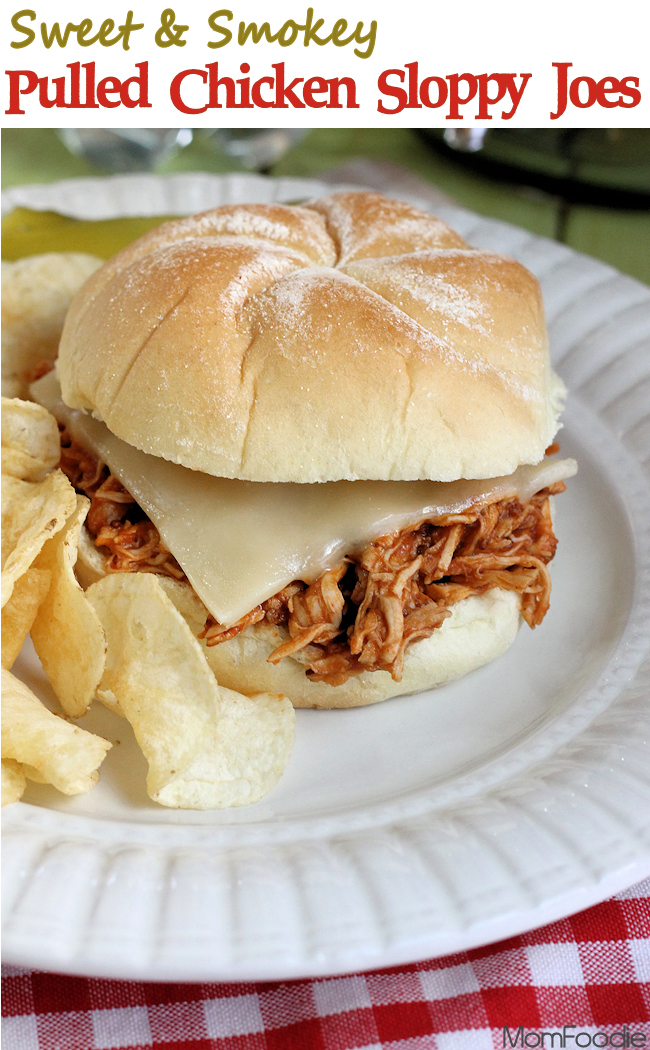 sweet & smokey pulled chicken sloppy joe