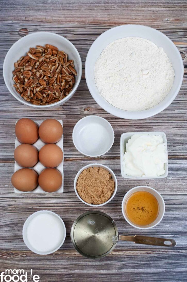 ingredients for mini pecan pies