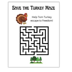 Thanksgiving Mazes All Ages: Save the Turkey! - Mom Foodie