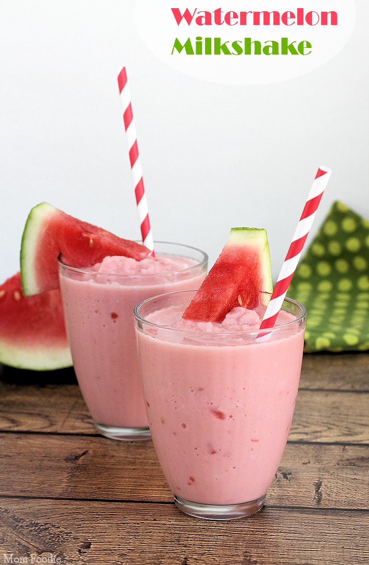 Watermelon Milkshakes | Vegan Milkshake Recipe - Mom Foodie